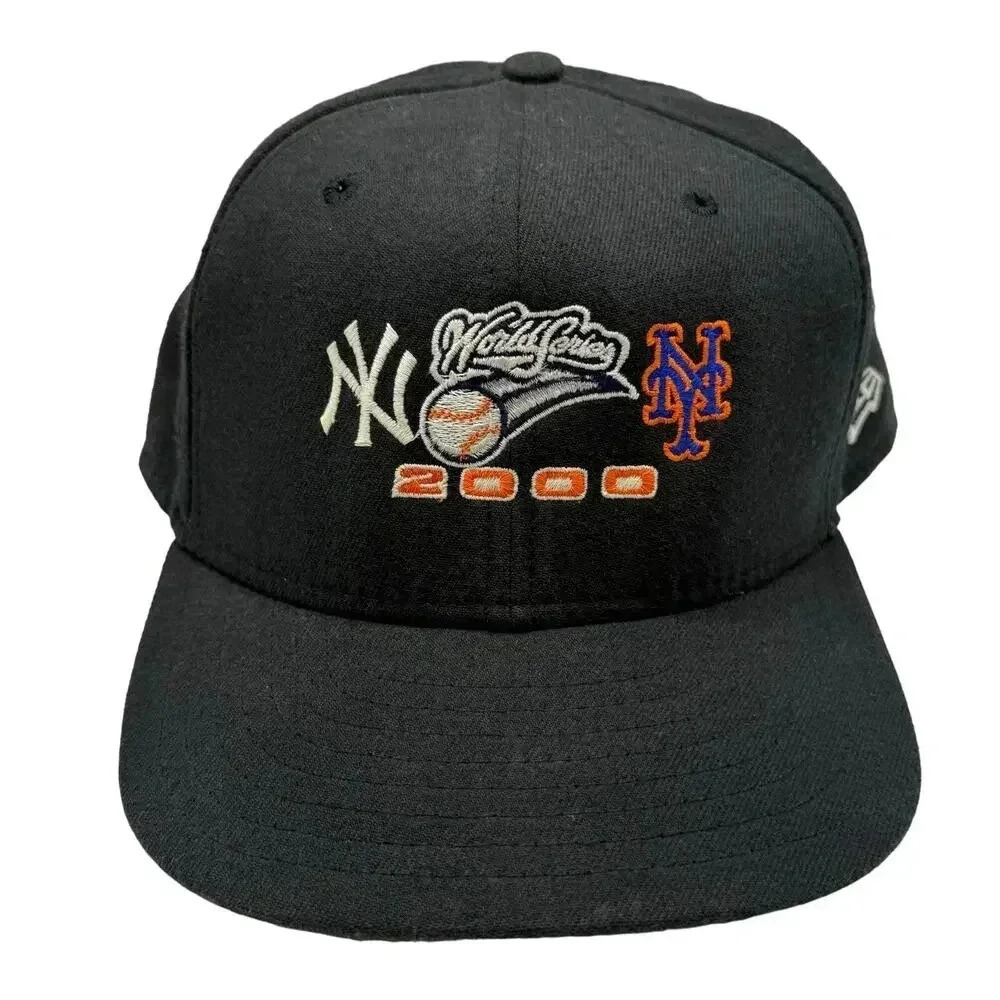 New York Yankees & Mets Vintage 2000 Subway Series New Era SnapBack Hat ML39.‎